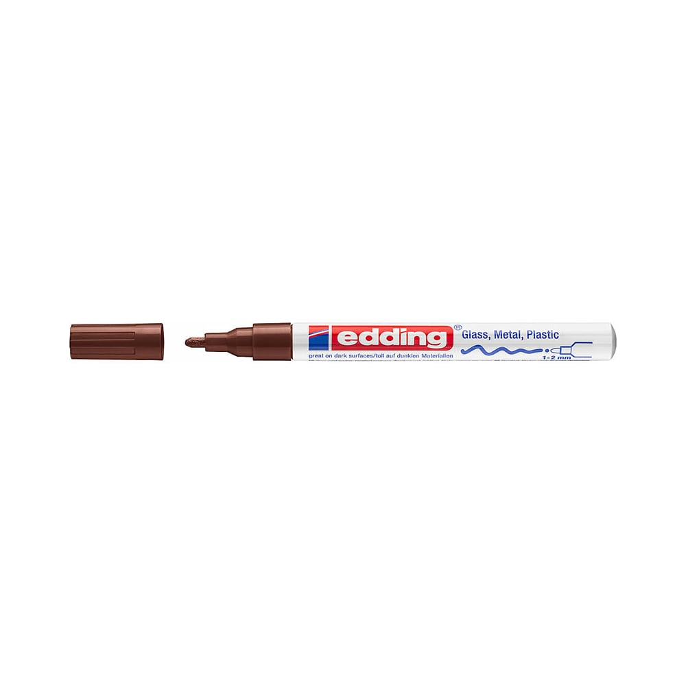 Глянцевый лаковый маркер EDDING маркер декоративный лаковый edding 751 1 2 мм с круглым наконечником коричневый