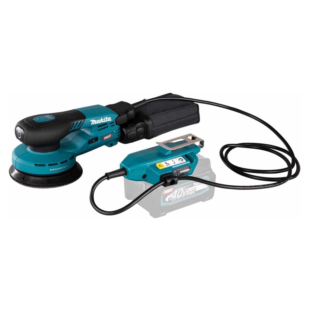 Изображение товара Эксцентриковая шлифовальная машина Makita XGT 40В с выносным аккумулятором 125 мм