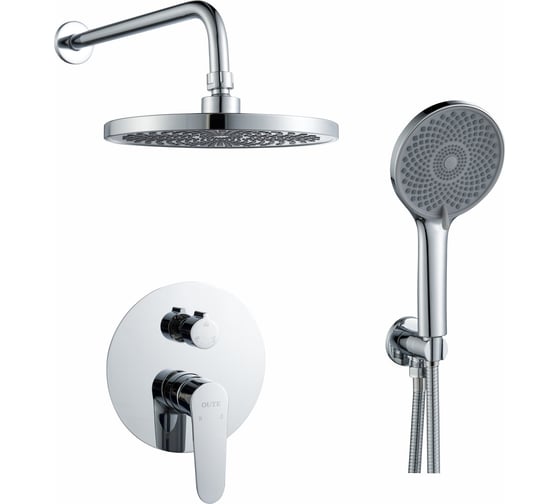 Изображение товара Душевая система скрытого монтажа OUTE монтируемая в стену, хром, выполнена из латуни T21000-2