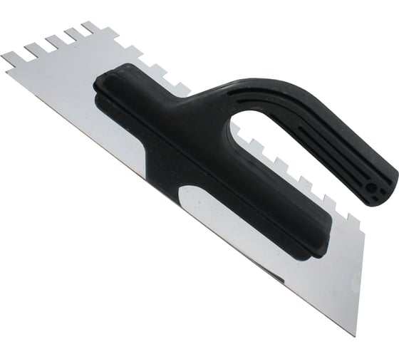 Изображение товара Гладилка из нержавеющей стали JEDA 130х270 мм, зуб 10х10 мм, пластиковая ручка J50-023