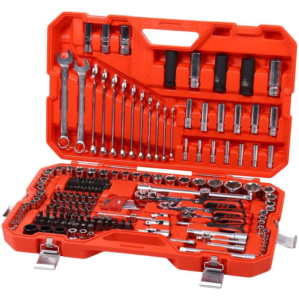 Изображение товара Профессиональный набор инструментов JTC 219 предметов в кейсе 1/4 3/8 1/2