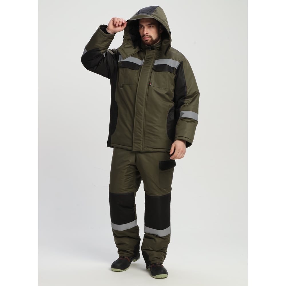 Изображение товара Зимний костюм ФАКЕЛ 87494669 Фаворит-Мега (тк. Таслан) п/к, хаки/черный