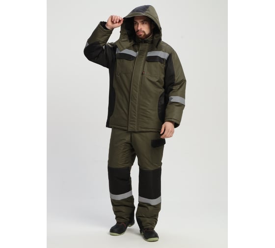 Изображение товара Костюм зимний ФАКЕЛ 87494669 Фаворит-Мега (тк.Таслан) п/к, хаки/черный 87494669.012
