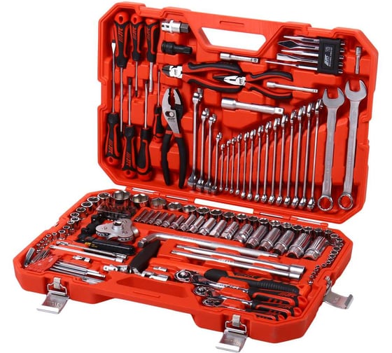 Изображение товара Набор инструментов JTC 1/4 & 3/8 & 1/2 6-гранный (в кейсе) 166 предметов JTC-H166C