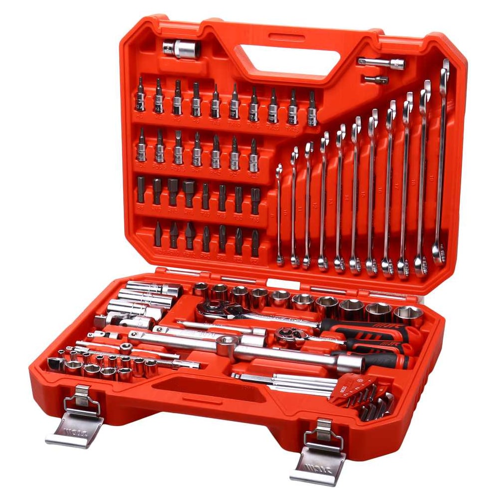 Изображение товара Набор инструментов JTC 1/4 & 1/2 6-гранный 92 предмета в кейсе