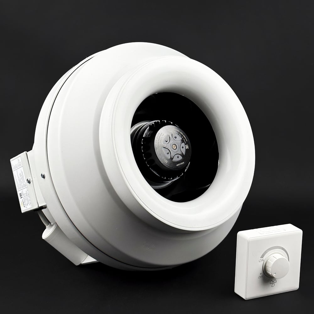 Изображение товара Комплект KRAFTAIR вентилятор канальный круглый с регулятором скорости ВКК-250V