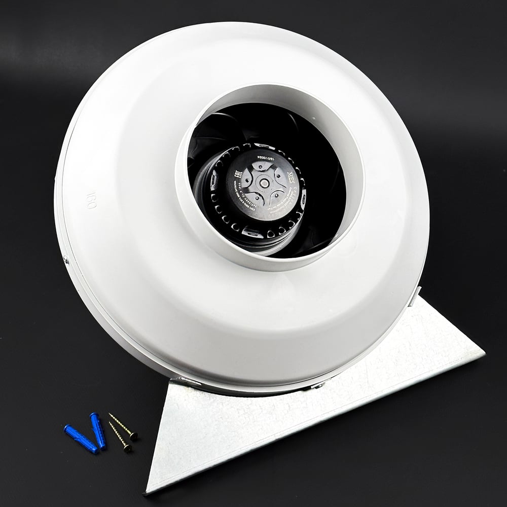 Изображение товара Вентилятор канальный круглый KRAFTAIR ВКК-160V с кронштейном