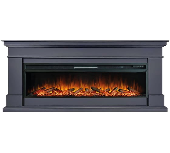 Изображение товара Каминокомплект Royal Flame California V60 SFT графит грей разборный портал и Vision 60 LOG LED электрокамин 64960934