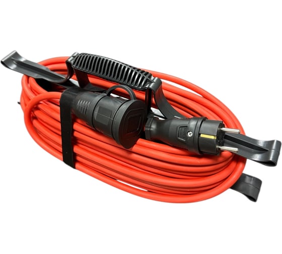 Изображение товара Удлинитель силовой iTOK оранжевый КГТТ 3х2,5 мм, 1 розетка, 30 метров, IP44, на рамке, цвет вилки и розетки черный, тип SUR серии iCONNECT COLOR, с заземлением ГОСТ i-CONNECT-COLOR-SUR-KG-325-1-44-30-BLACK-OR