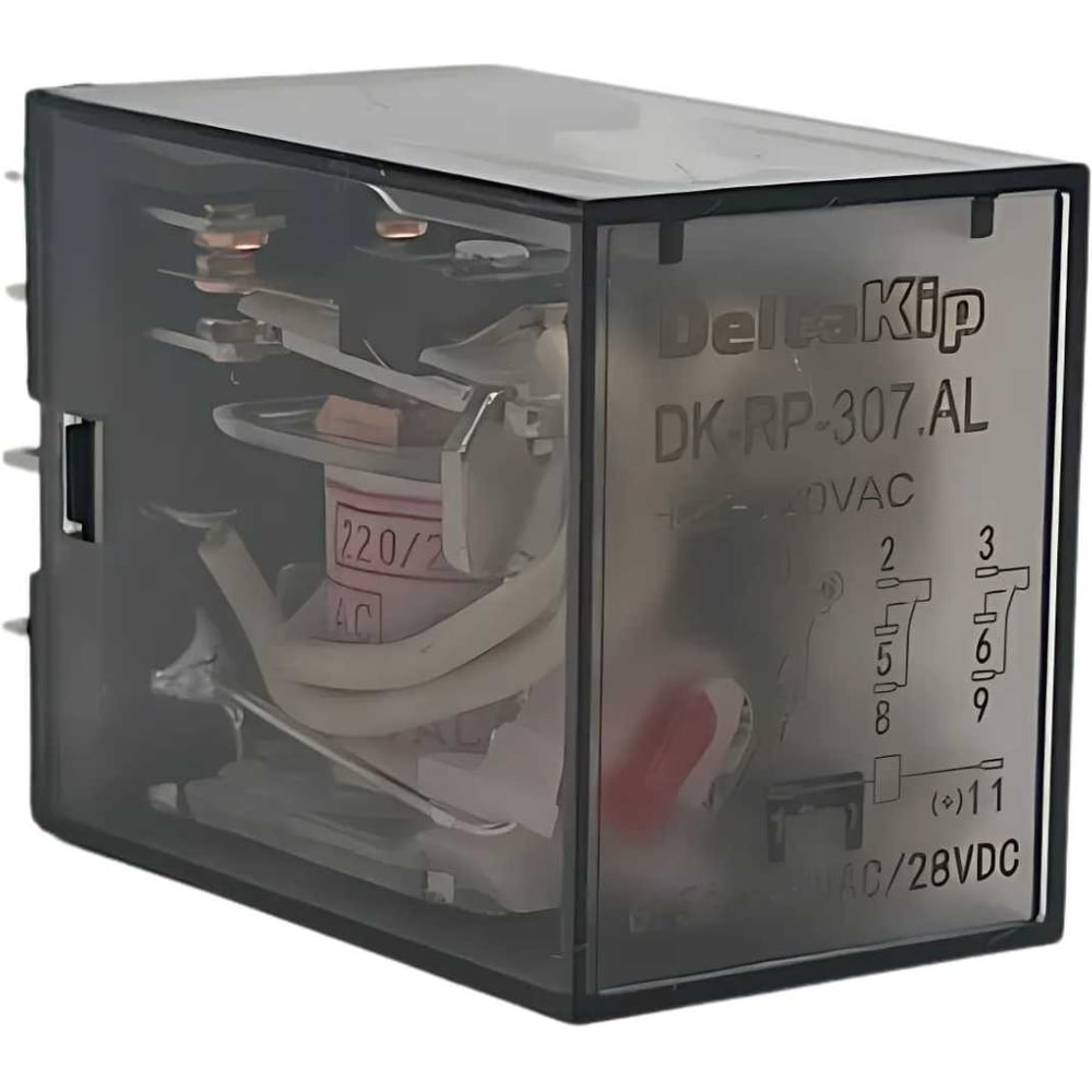 Изображение товара Промежуточное реле серии DK-RP DELTAKIP 220V AC 3 контакта для автоматизации