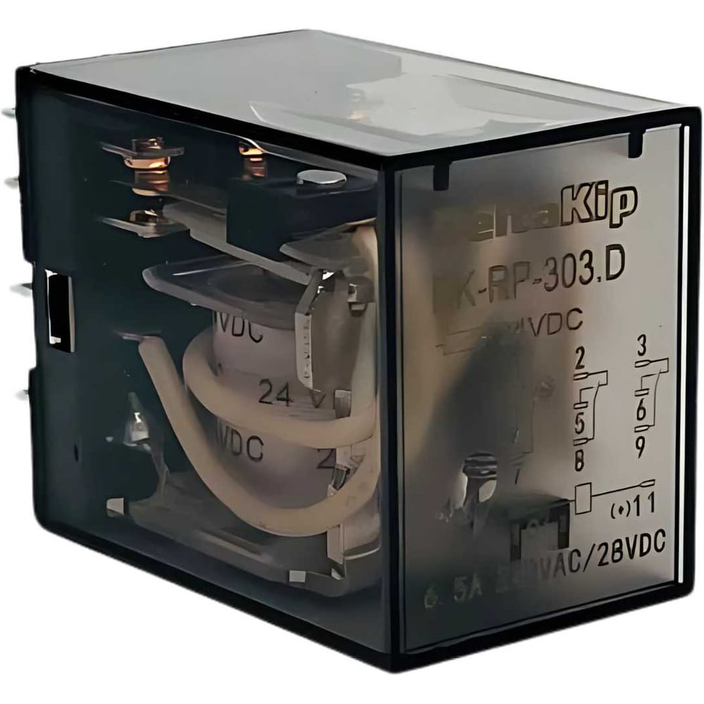 Изображение товара Промежуточное реле серии DK-RP DELTAKIP 24V DC 3 контакта 6,5А 10шт