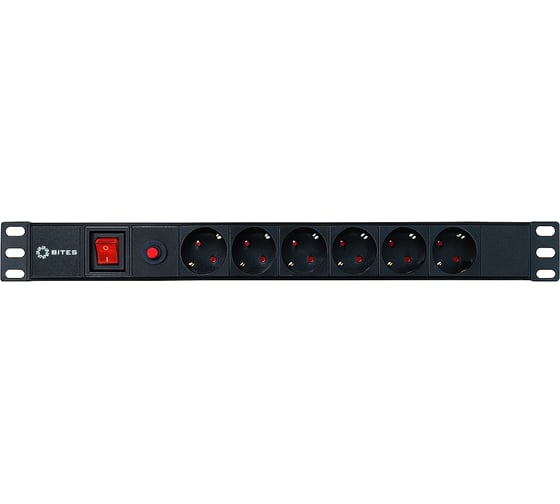 Изображение товара Блок розеток 5Bites 6S / 10A / PVC / SWITCH / 1U / 19 PDU-10
