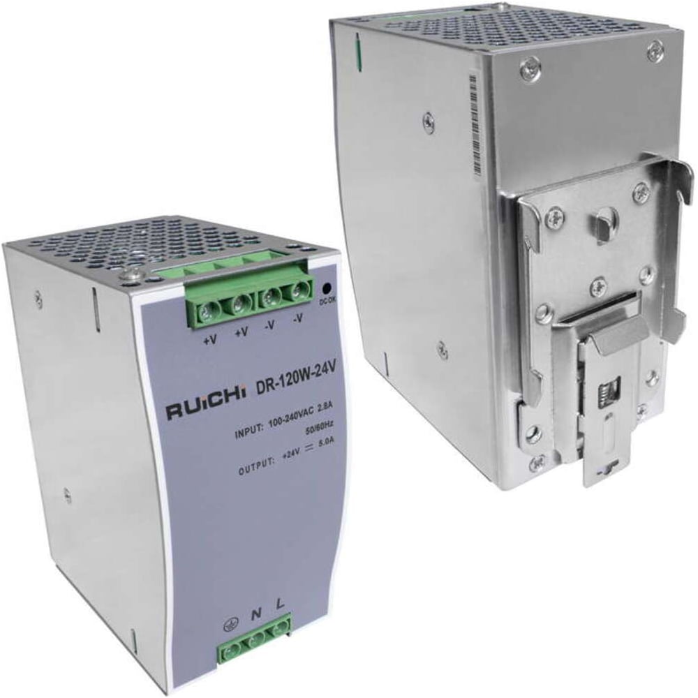 Изображение товара Блок питания RUICHI DR-120-24 на DIN-рейку 120Вт 24В