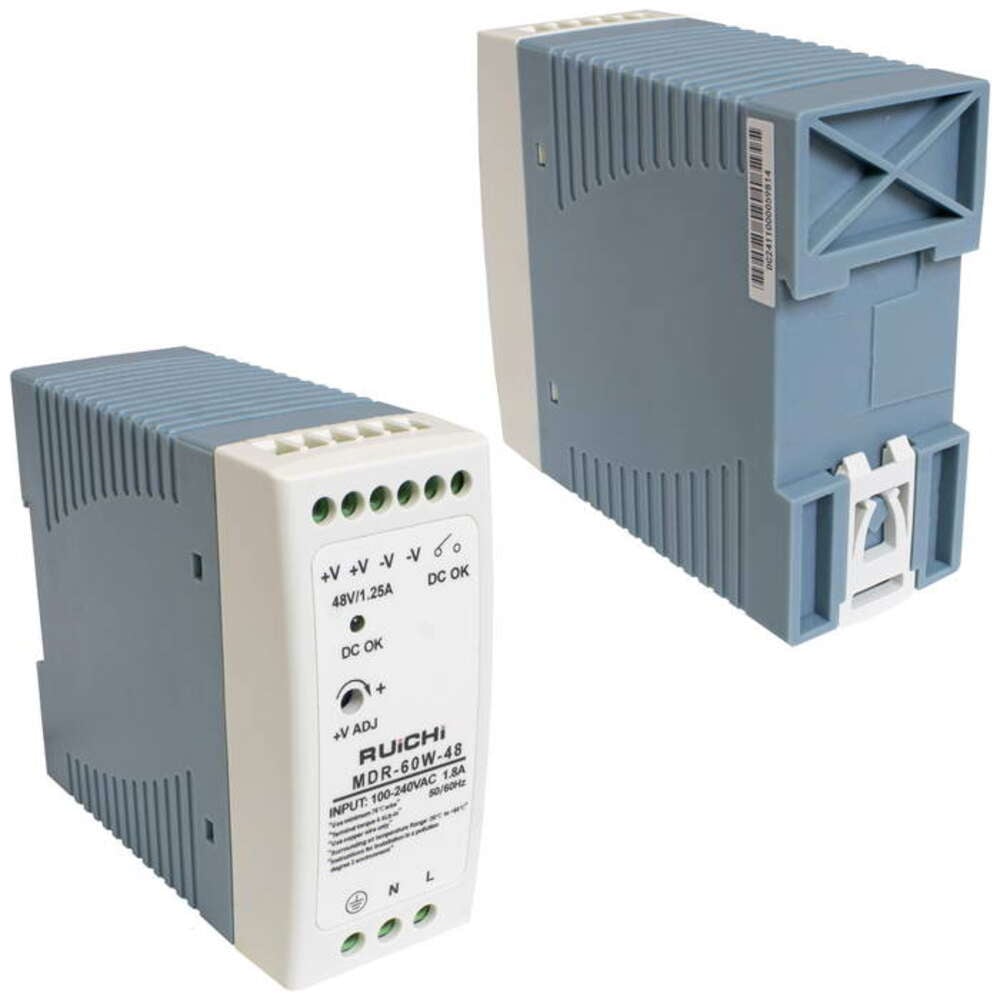 Изображение товара Блок питания RUICHI MDR-60-48 60 Вт для светодиодных устройств и LED освещения