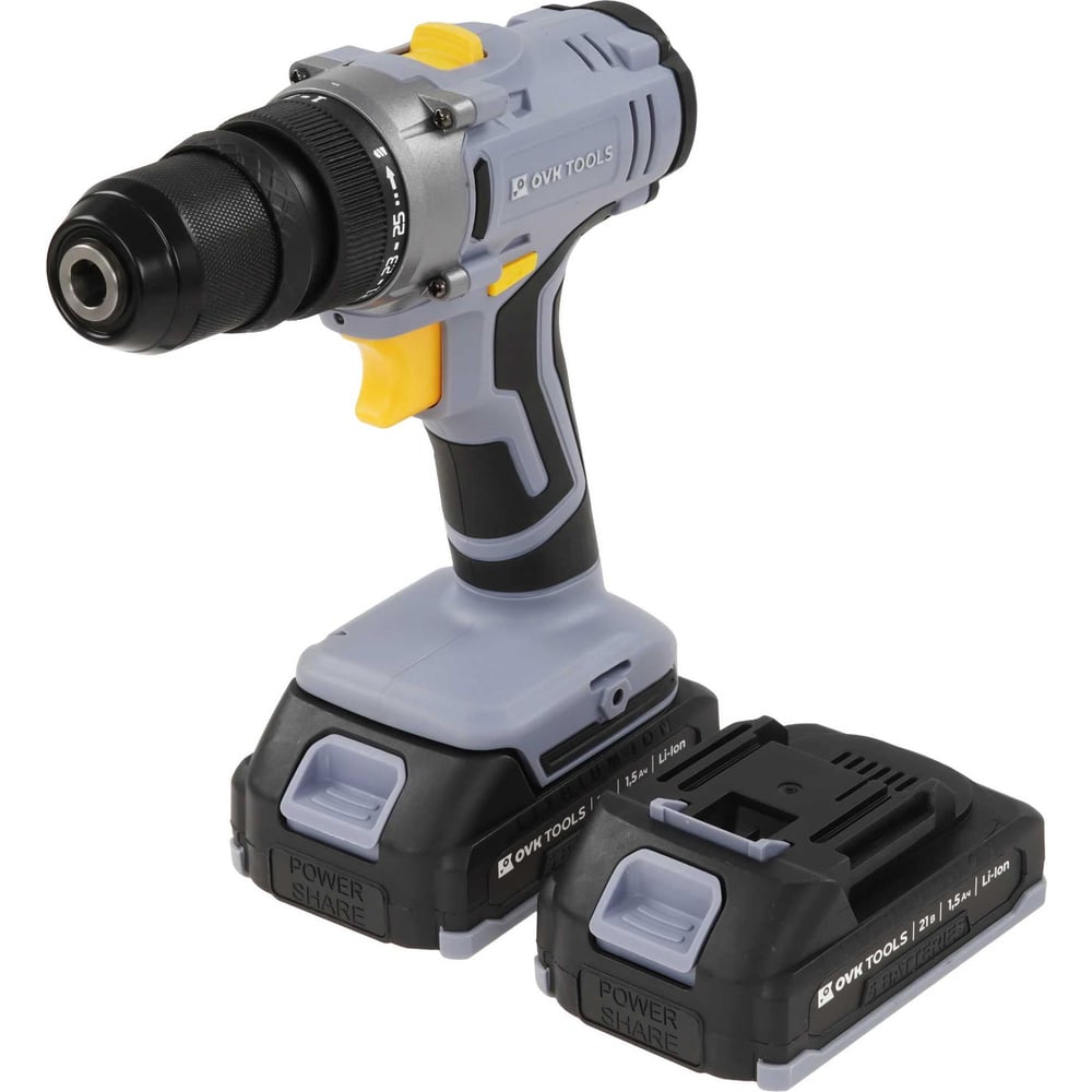 Изображение товара Аккумуляторная дрель-шуруповерт OVK TOOLS OTCS1AA 21V 1.5A легкая мощная