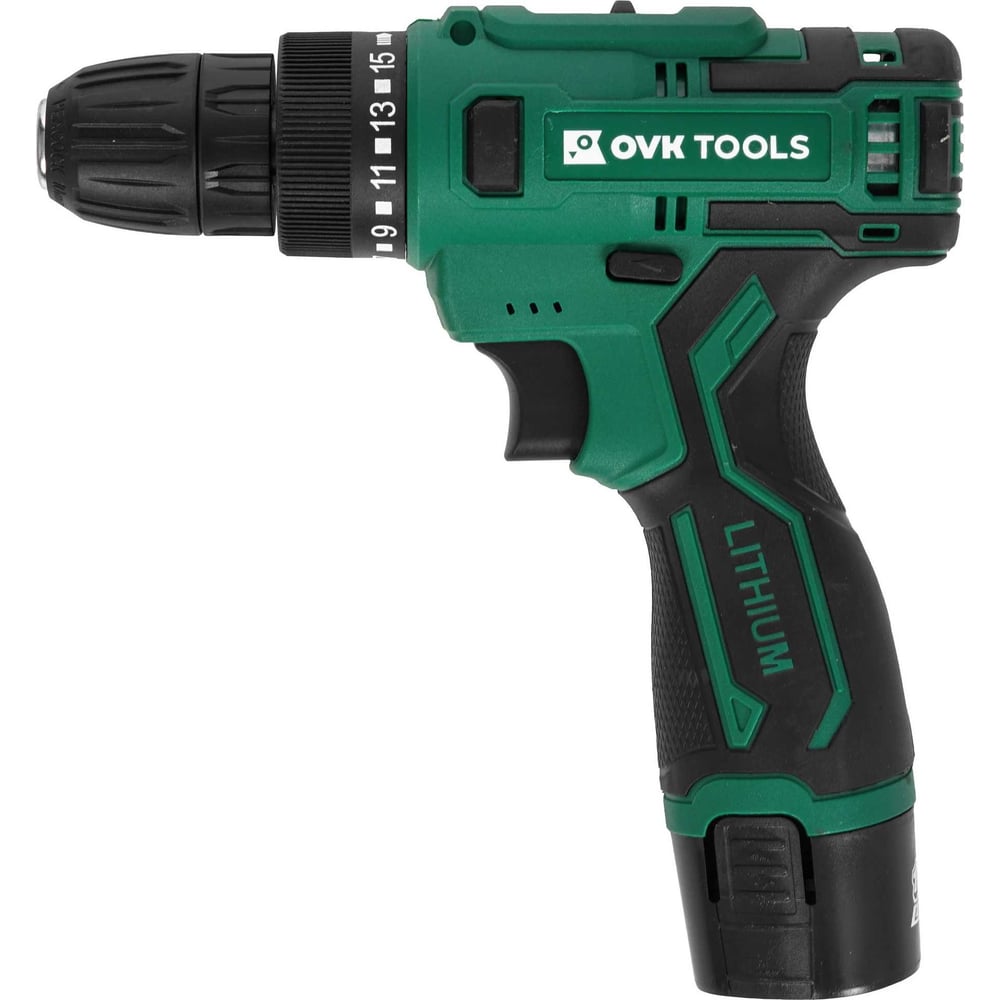 Изображение товара Аккумуляторная дрель шуруповерт OVK TOOLS OTCS2AA 12В 1.5А щеточный
