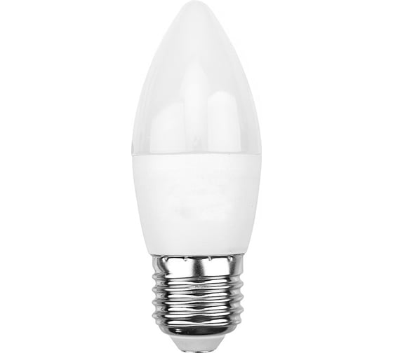 Изображение товара Светодиодная лампа REXANT Свеча CN, 7,5 Вт, E27, 6500 K, холодный свет 604-022