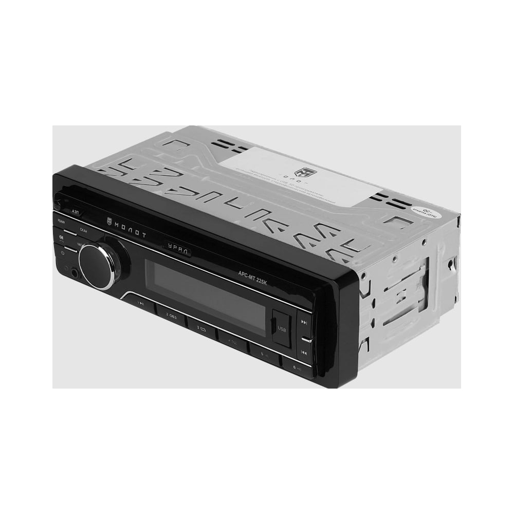 Изображение товара Радиоприемник с USB и Bluetooth URAL МОЛОТ АРС-МТ 225К для дома и автомобиля