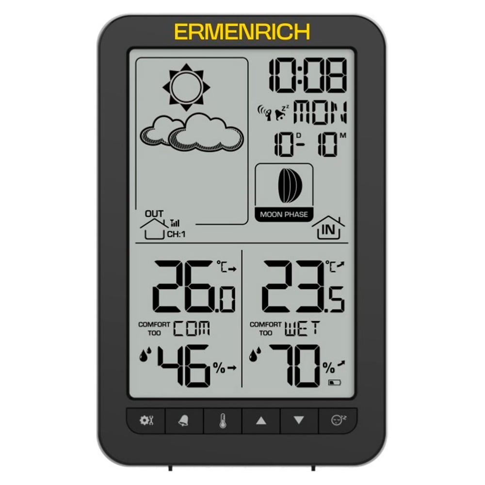 Изображение товара Метеостанция Ermenrich Report WR20 86033 с беспроводным датчиком