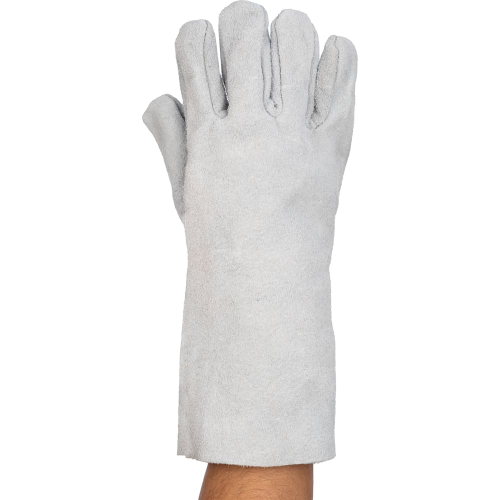 Изображение товара Краги защитные серые спилковые NewLine без подкладки 12 пар 065922_12