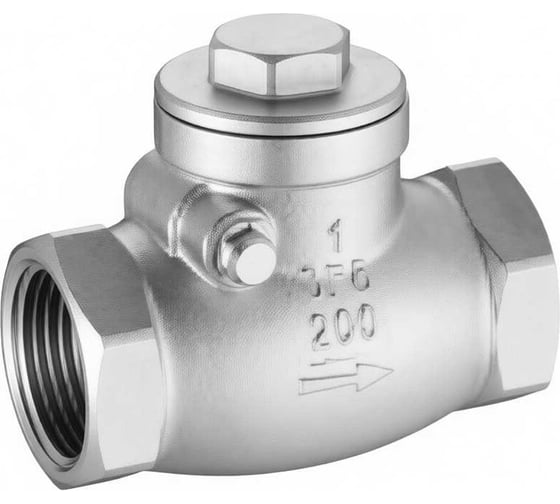 Изображение товара Клапан обратный поворотный нержавеющий муфтовый АТКА КОП(м) Ду40 Ру63 1010021505