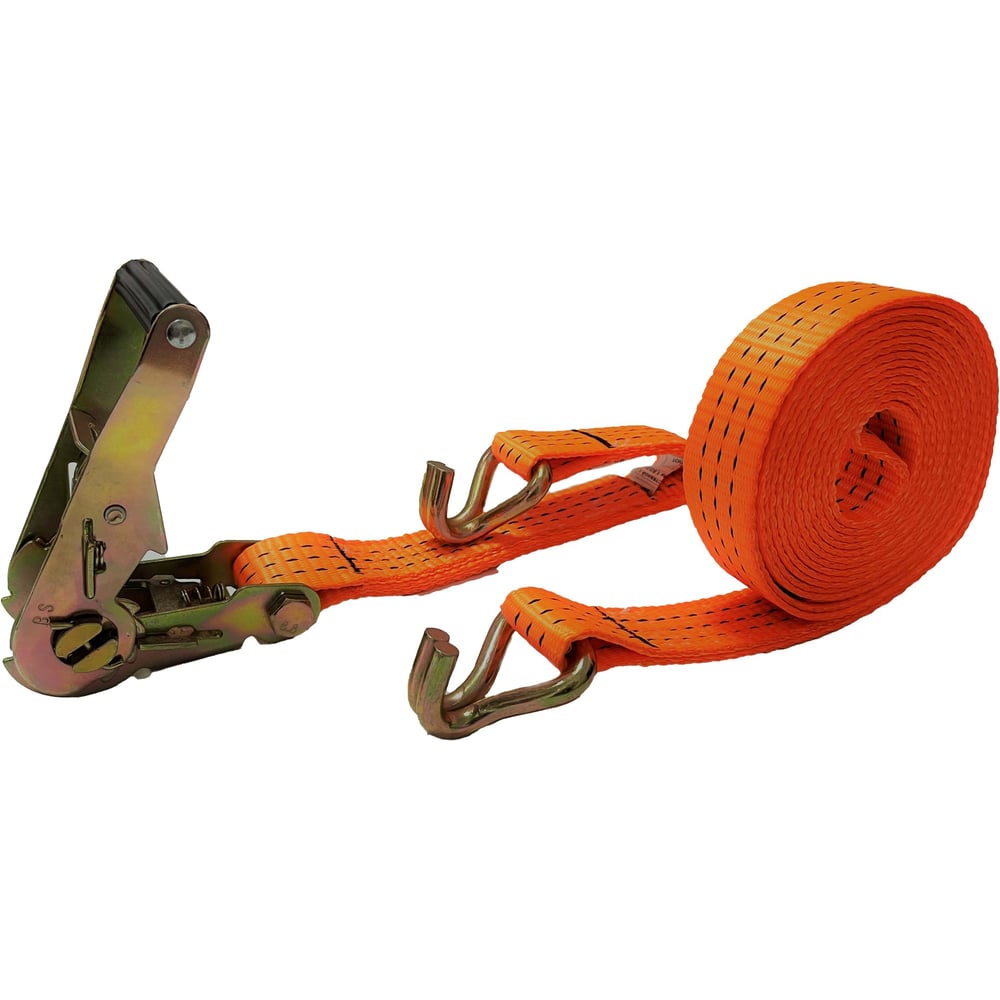 Изображение товара Ремень стяжной для крепления груза АБСОЛЮТ 1,5/3,0тн с крюками L=2м шириной 35 мм