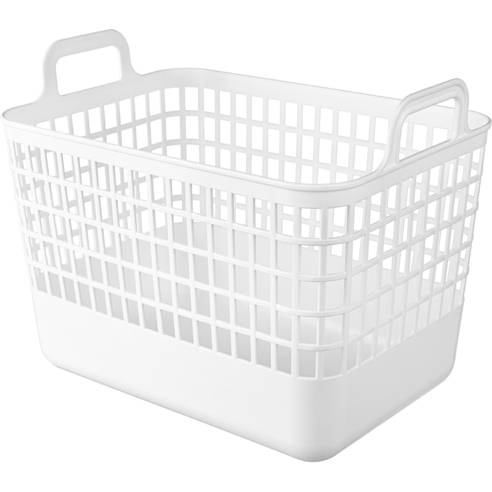 Изображение товара Корзина с крышкой Econova KOBO 15л белая прямоугольная