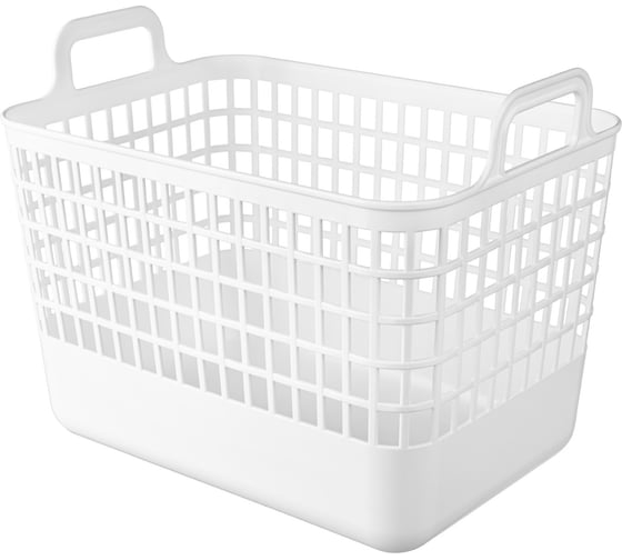 Изображение товара Корзина с крышкой Econova KOBO 320x224x255ММ, 15Л (Белый) 435218216