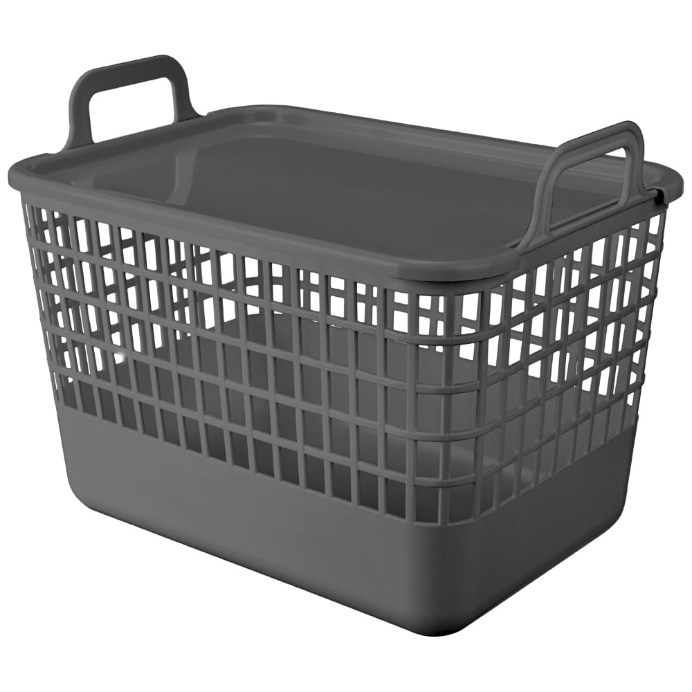 Изображение товара Корзина с крышкой Econova KOBO 15Л Серый