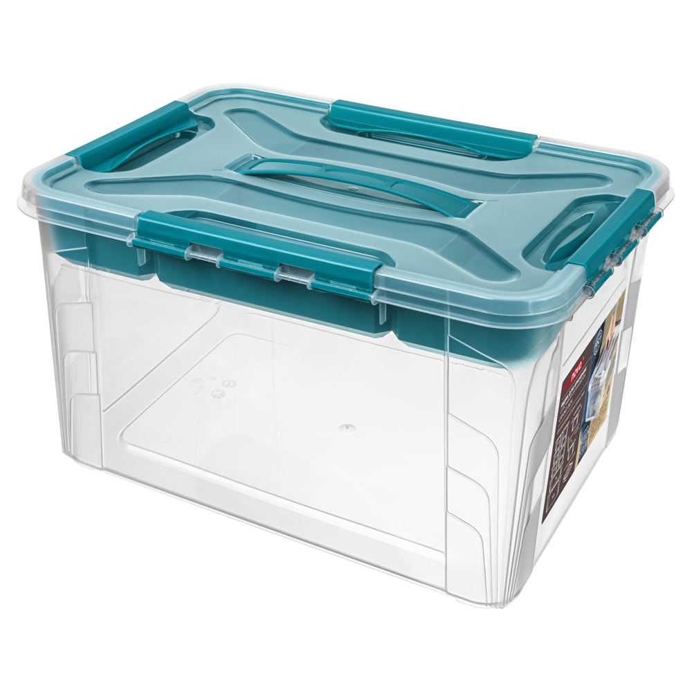 Изображение товара Универсальный пластиковый ящик GRAND BOX Econova 390х290х245мм голубой