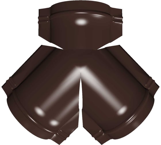 Изображение товара Тройник Y конька Grand Line пол/кр 0,45 PE-f RAL 8017 088813