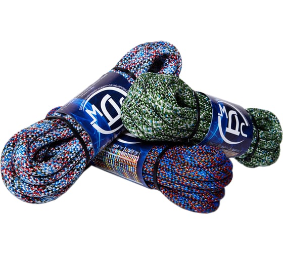 Изображение товара Канат ТОРГОВО-ПРОИЗВОДСТВЕННАЯ КОМПАНИЯ МДС МУЛЬТИКОЛОР 10мм 40пр БУКСИРОВОЧНЫЙ (5м) 7930050323275