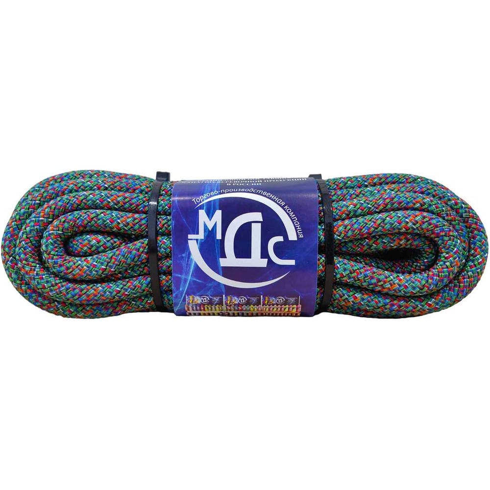 Изображение товара Канат полиамидный мультииколор 10мм 10м 2800 кгс 40пр МДС