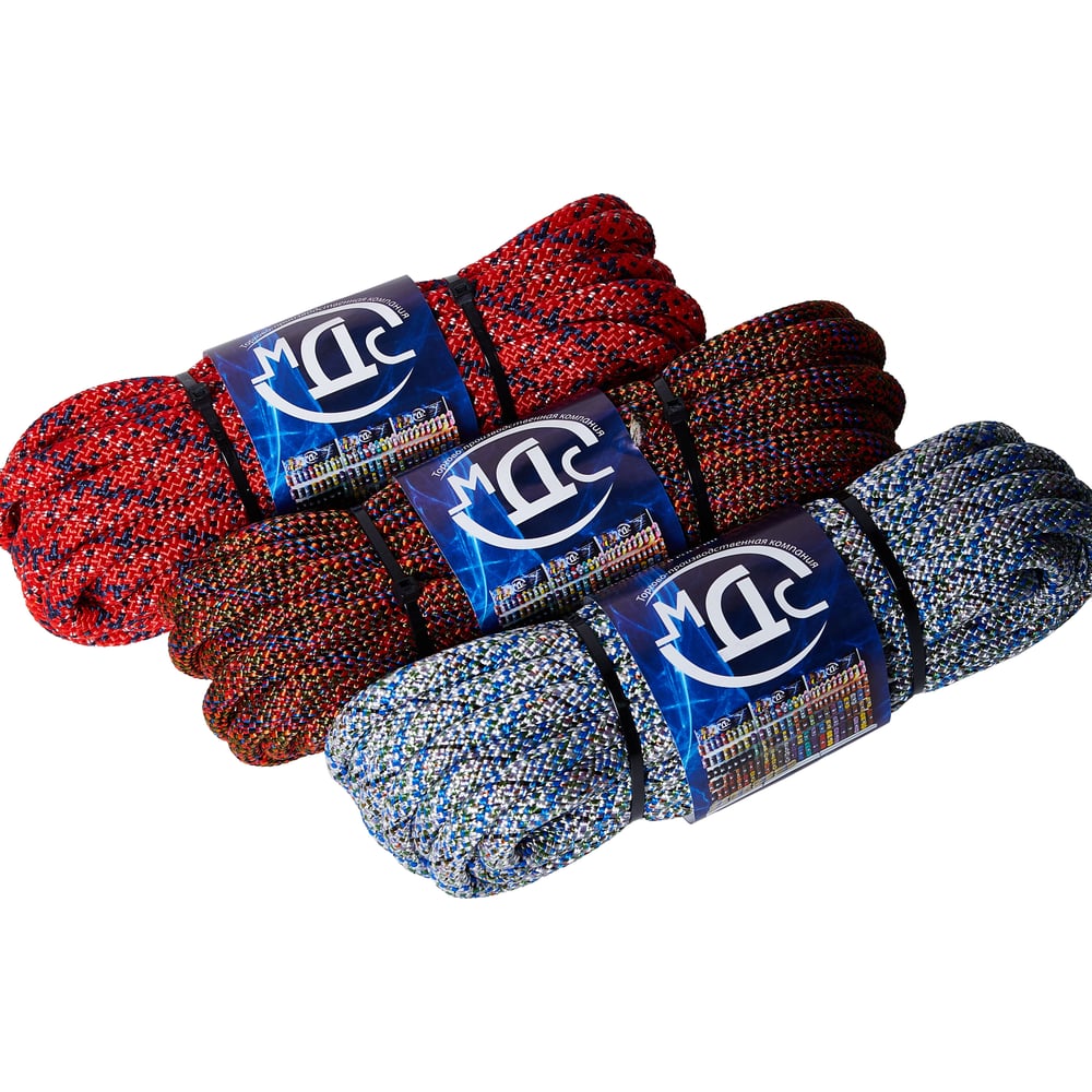 Изображение товара Канат полиамидный мультииколор 10мм 10м 2800 кгс 40пр МДС