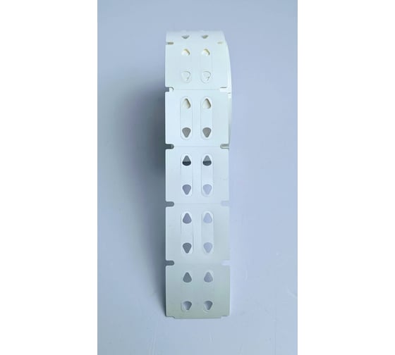 Изображение товара Бирка в рулоне для ТТ печати Формат СТ 5х23мм, размер поля для печати 5х11мм, для диаметра провода 1,00-3.00мм, цвет белый, 2шт./ряд, 1 тысяча шт./упаковка ФСТ-150-511-2-1-D40