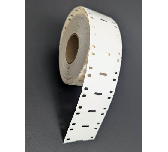 Изображение товара Бирка в рулоне для ТТ печати Формат СТ 50х25мм, полиэстер 200мкм белый, 1тысяча/упаковка ST7200-5025-1-1-D40