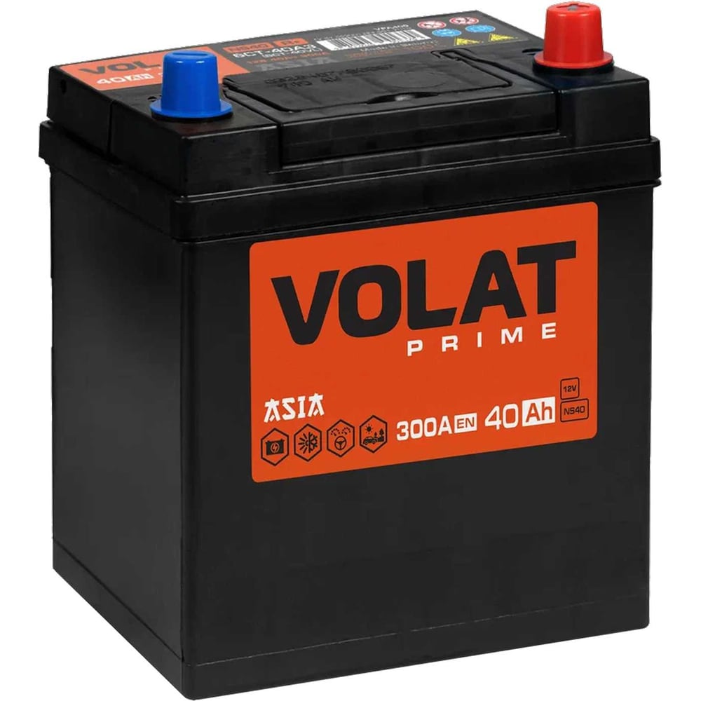 Изображение товара Аккумуляторная батарея VOLAT Prime Asia 40Ah R+ без борта 12В CA/CA