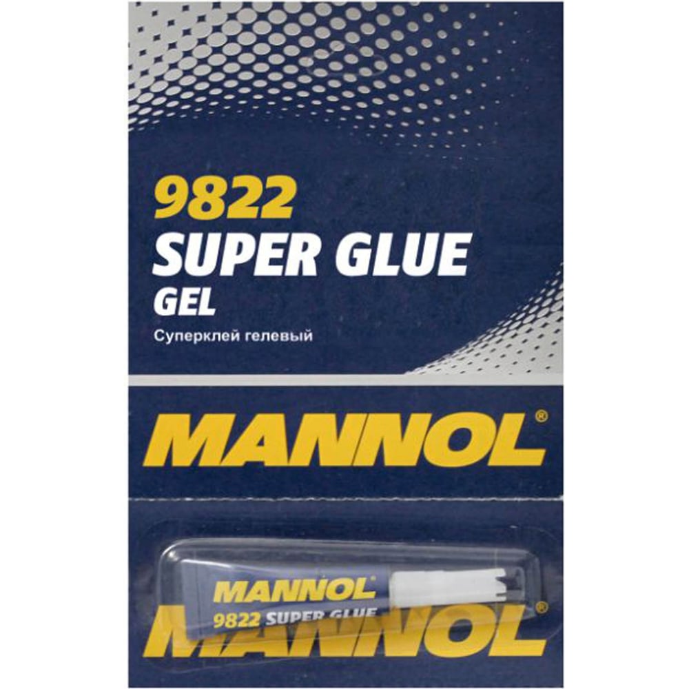 Изображение товара Гелевый суперклей MANNOL Super Glue GEL 3 г быстрый прочный монтаж