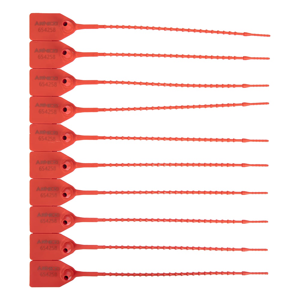 Изображение товара Пломба пластиковая номерная Arnezi 250мм, красная, 100 шт