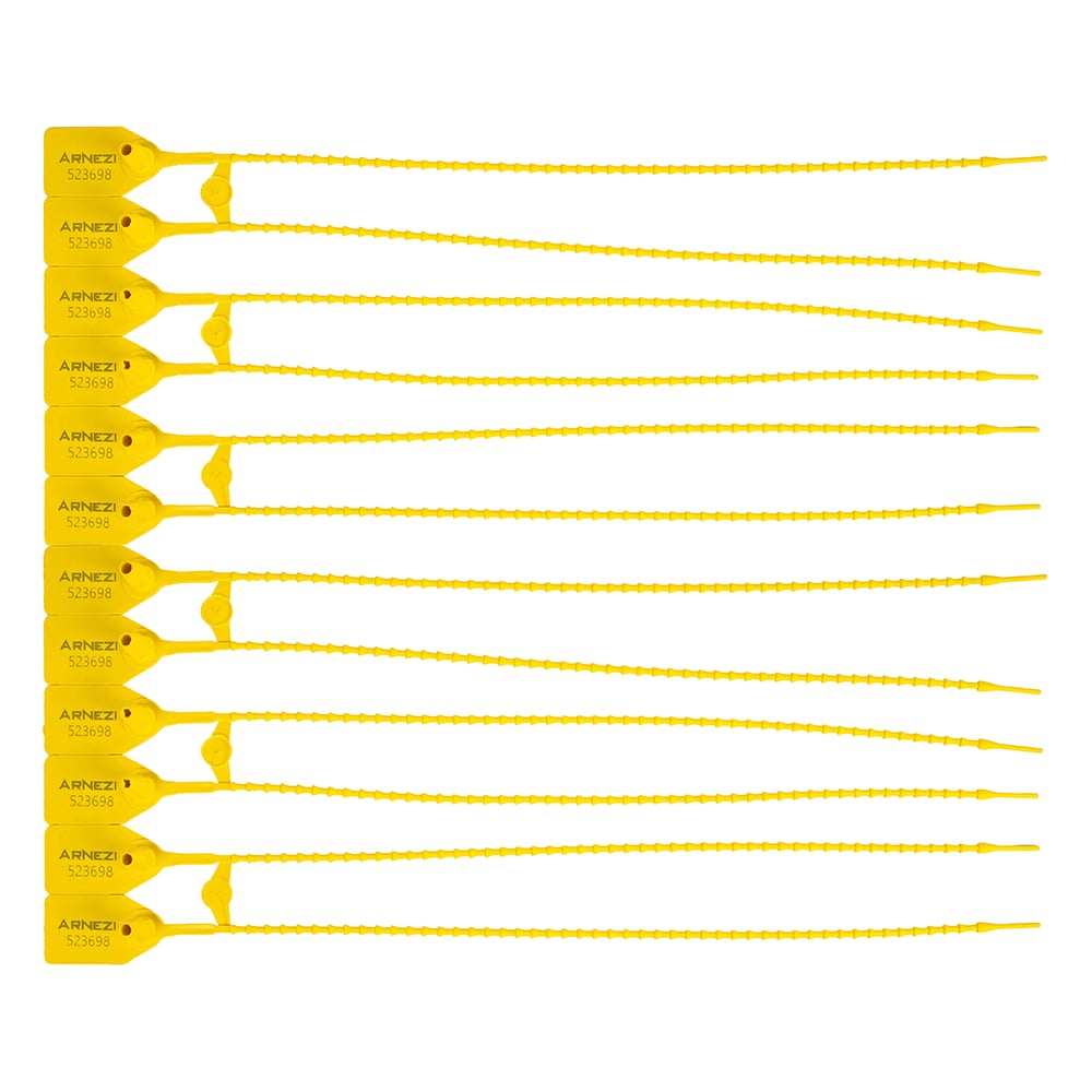 Изображение товара Пластиковая номерная пломба Arnezi 350 мм желтая 100 шт