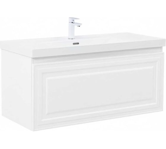 Изображение товара Тумба Aquanet Агата 110 1 ящик, цвет белый сатин (345484) 00345484