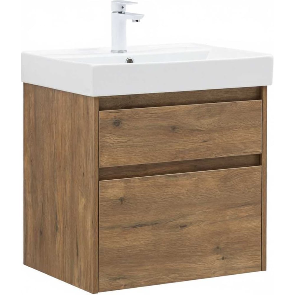 Изображение товара Тумба Aquanet Nova Lite 2.0 60 2 ящик, цвет дуб рустикальный (346315) 00346315