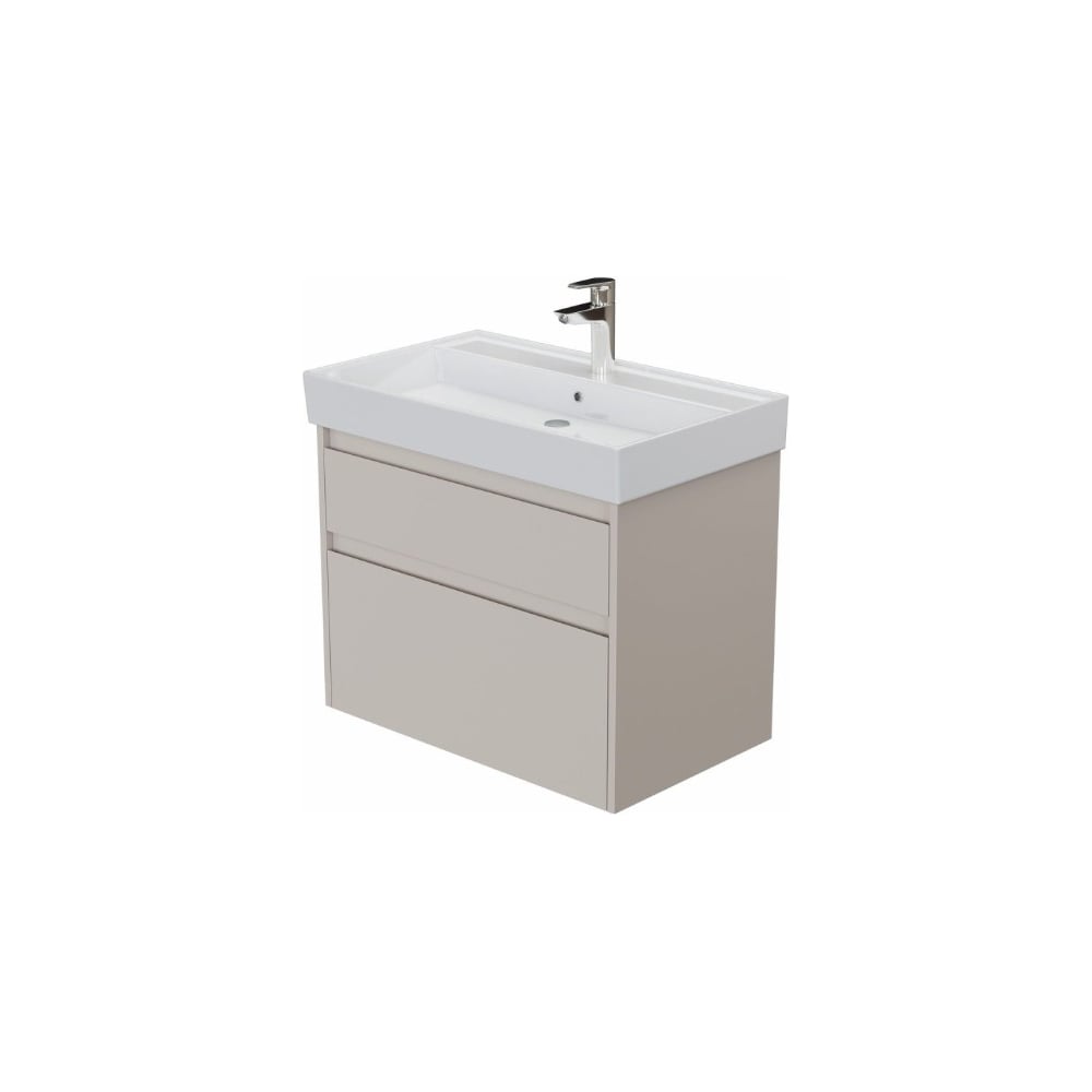 Изображение товара Тумба Aquanet Nova Lite 2.0 75 бежевый с двумя ящиками современный дизайн