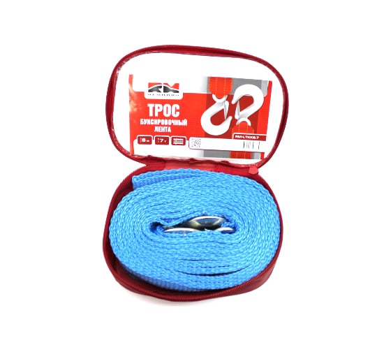 Изображение товара Буксировочный трос REDMARK лента 6 м, 7 т, крюк/крюк RM-LTKK6.7