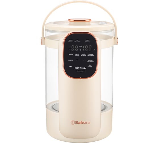 Изображение товара Термопот Sakura SA-1375W Premium 3л, стекло, LCD, сенсорный УТ000001592