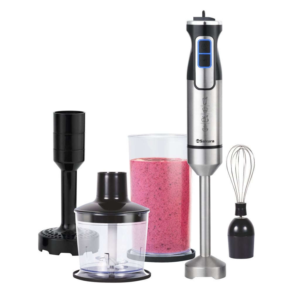 Изображение товара Блендерный набор Sakura SA-6273SBK мощностью 1500 Вт с нержавеющими насадками