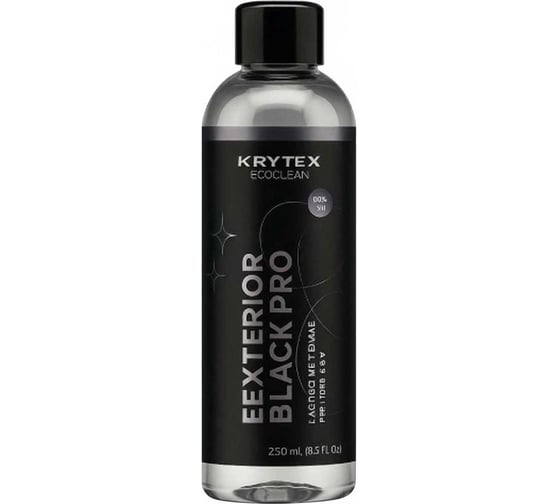 Изображение товара Жидкая резина для шин и пластика KRYTEX 250мл. восстановление цвета, блеск, чернение. EXTERIOR BLACK PRO