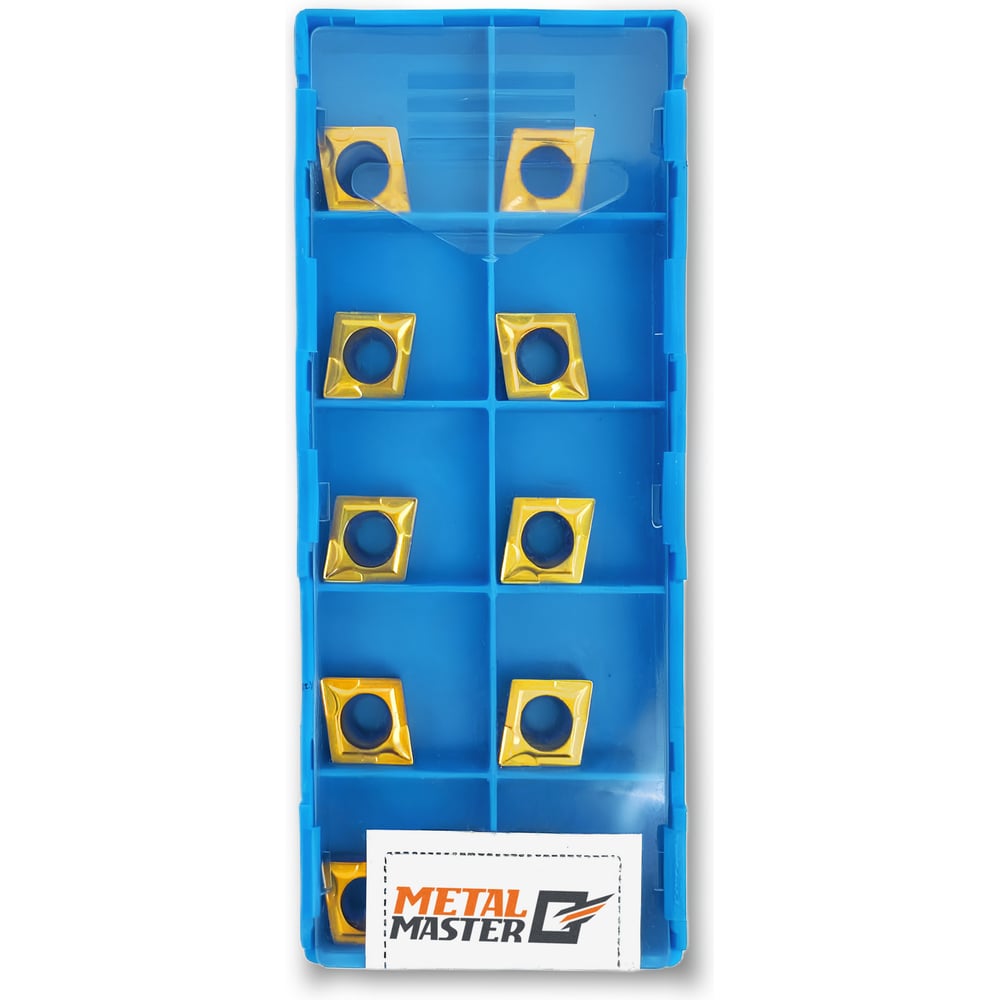 Изображение товара Набор сменных пластин MetalMaster CCMT09T304 для токарных резцов