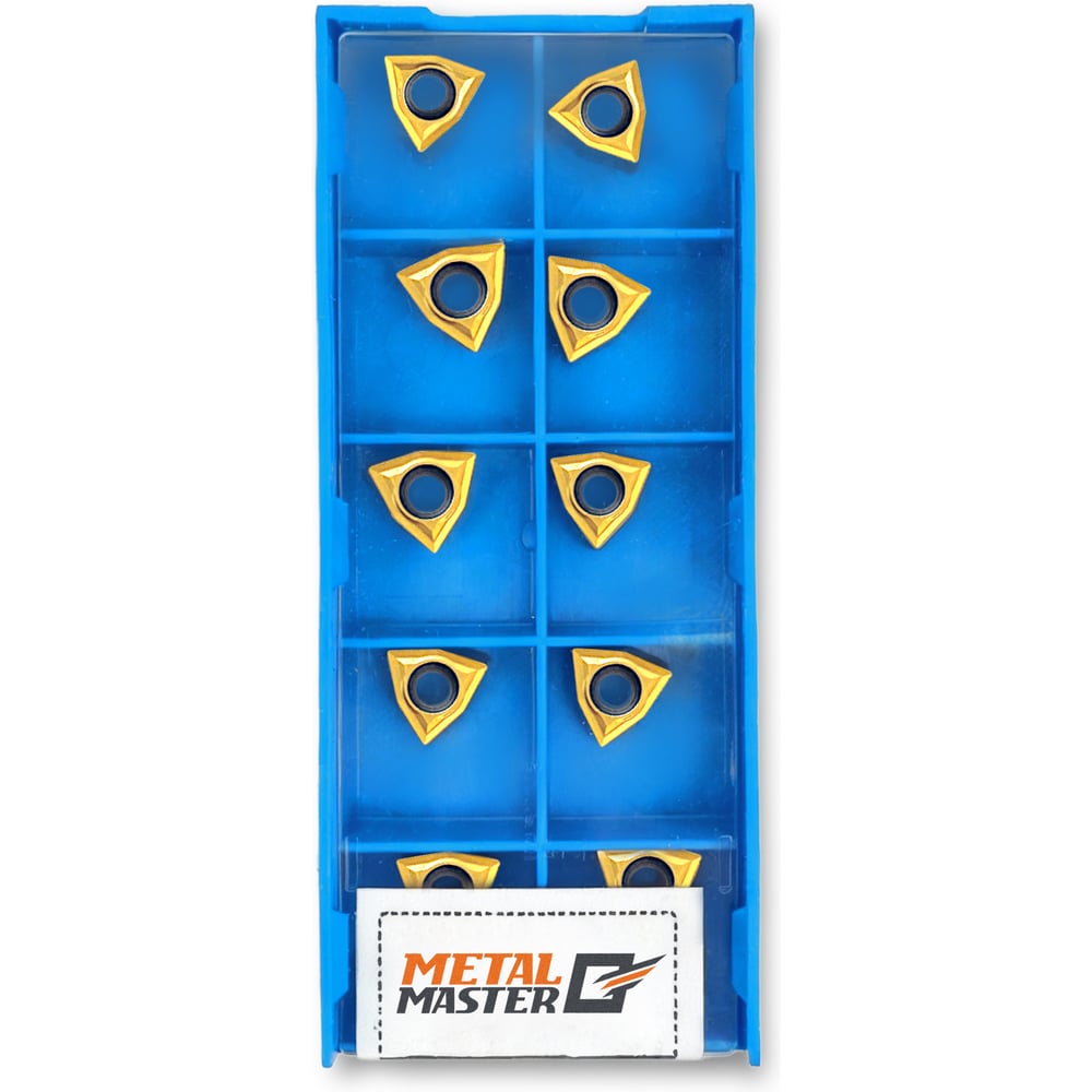 Изображение товара Набор сменных пластин MetalMaster TiN WCMT050308 для токарных резцов