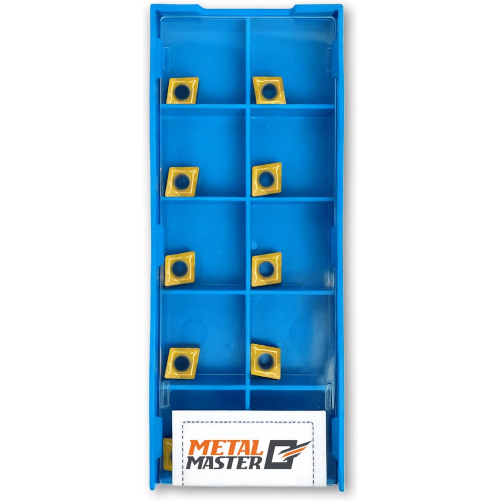 Изображение товара Набор сменных пластин для токарных резцов MetalMaster TiN 80° 10 шт